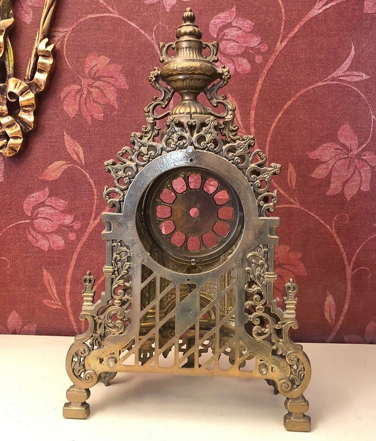 Begeleiden Weggelaten pakket Antieke klok onderdelen / klokkast Franse barok messing goud - Tafelklokken  - Westenhof