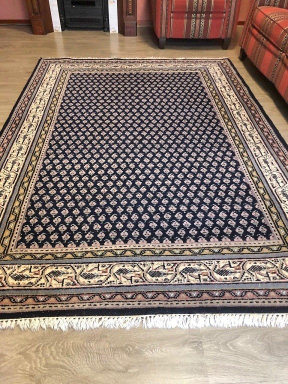 Dood in de wereld Beroep bibliotheek Handgeknoopt mir perzisch tapijt / vloerkleed sarouk wol vintage 250x175 cm  blauw - Tapijten / Vloerkleden - Westenhof