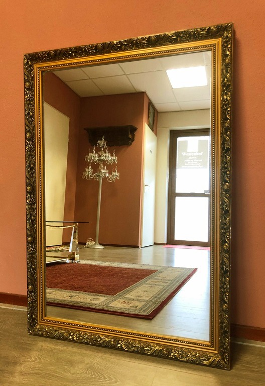 Stof is genoeg Wereldwijd Groot spiegel vintage met klassiek/antieke barok gouden lijst hout 102x71  cm - rechthoek - Spiegels - Westenhof